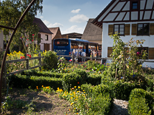 Bus vor dem Wolfeshof